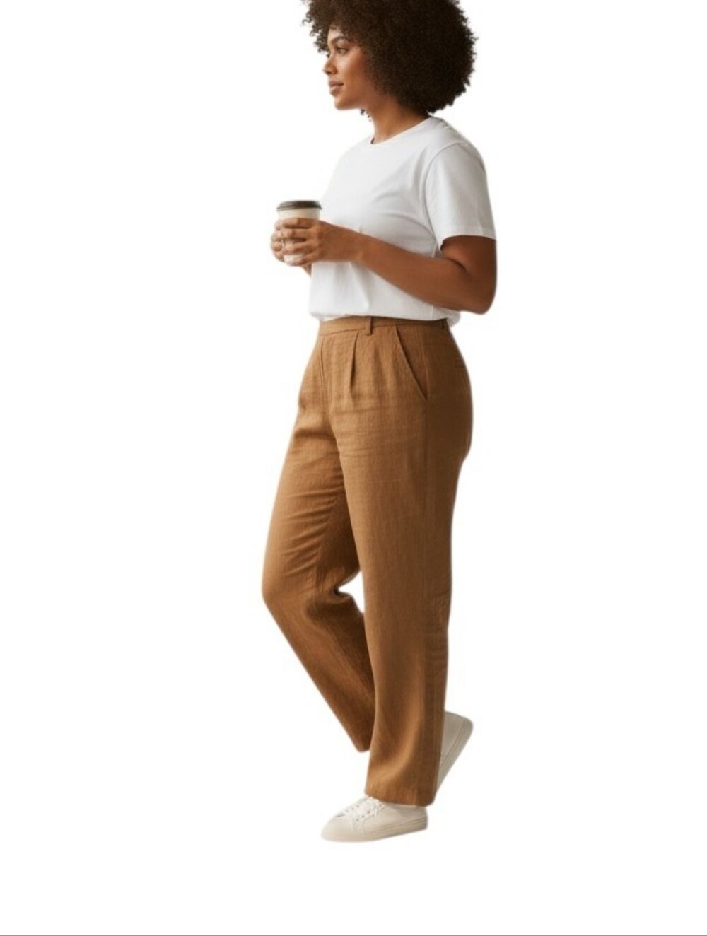 Valerie Stevens Linen Blend Pants Size 14 Office Career Office Underlined Casual